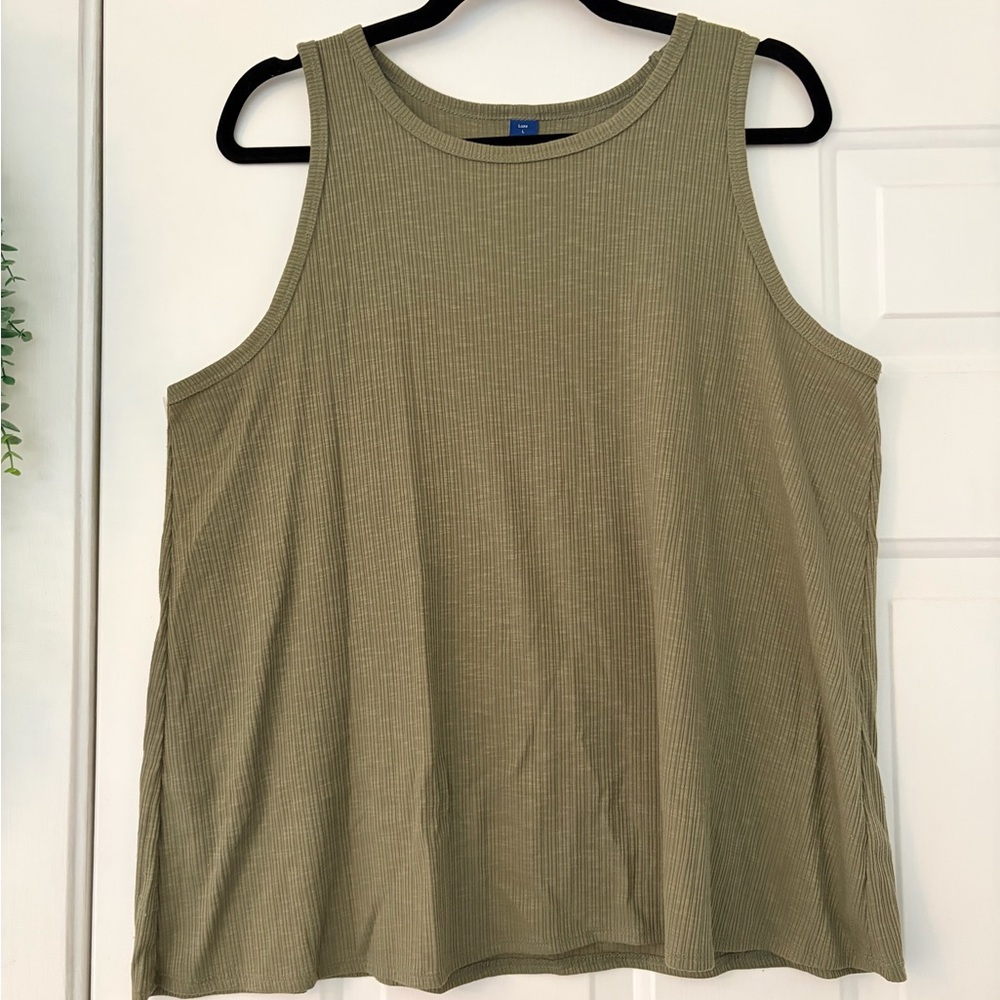 Old Navy Olive Green Ribbed Tank Top